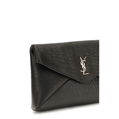 Cartera Saint Laurent negra de piel de cordero Ovis Aries Aries