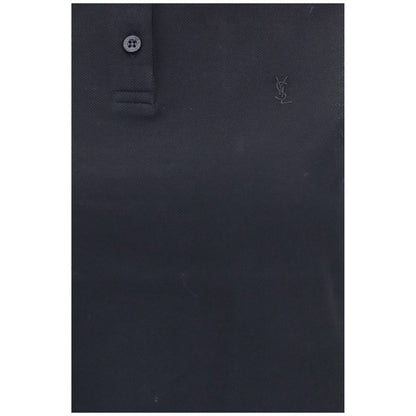 Polo Saint Laurent negro de algodón reciclado