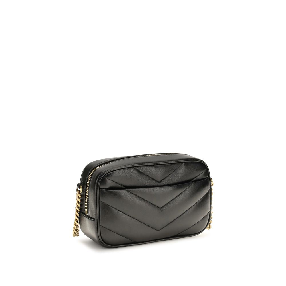 Sac porté épaule Saint Laurent en agneau noir Ovis Aries