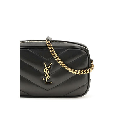 Sac porté épaule Saint Laurent en agneau noir Ovis Aries