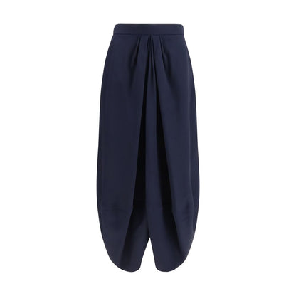 Jupe longue Giorgio Armani en soie bleue