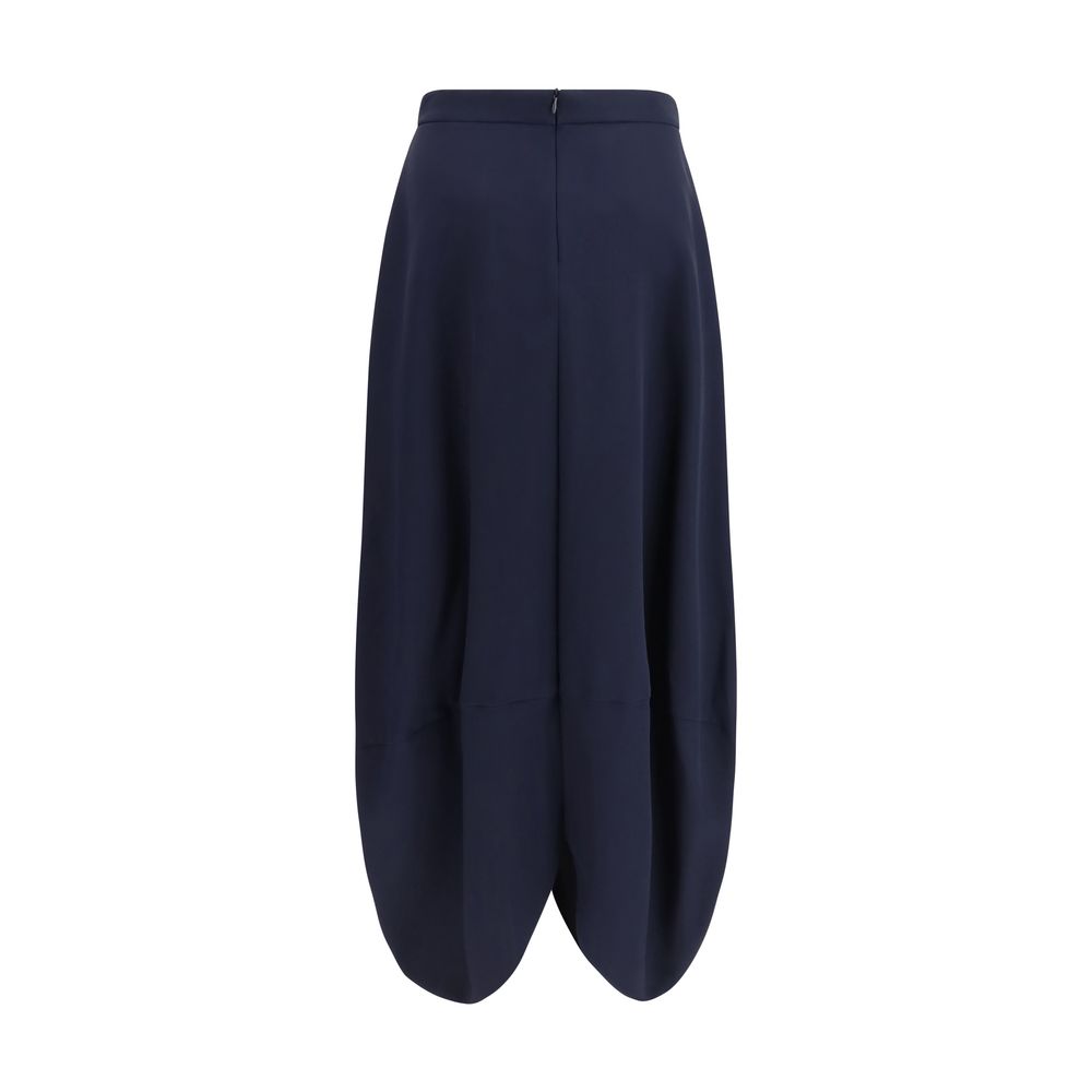Jupe longue Giorgio Armani en soie bleue