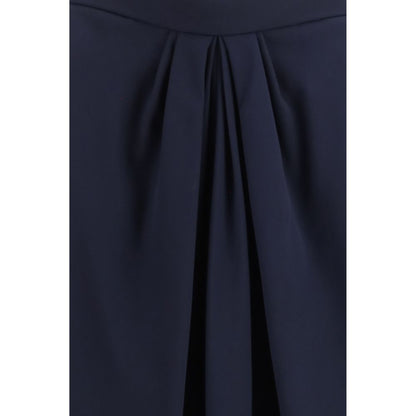 Jupe longue Giorgio Armani en soie bleue