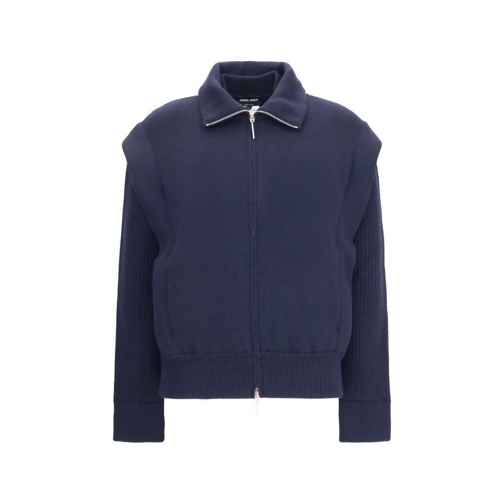 Bomber de Lana Azul Giorgio Armani Oves Aries