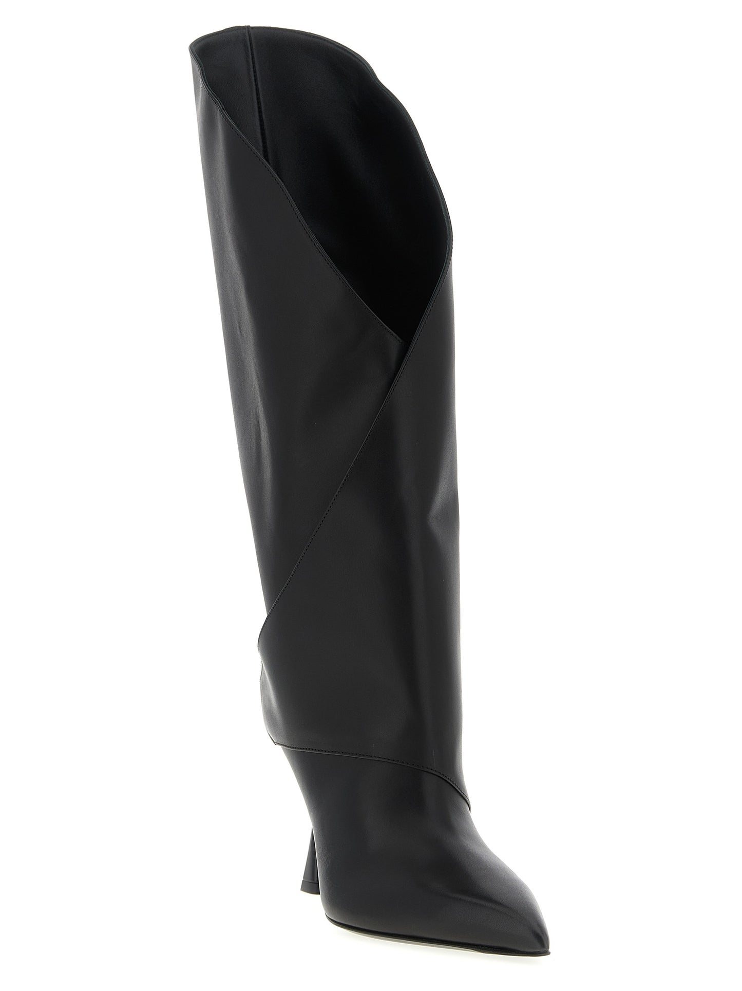 Botas Balmain negras de piel de becerro por encima de la rodilla