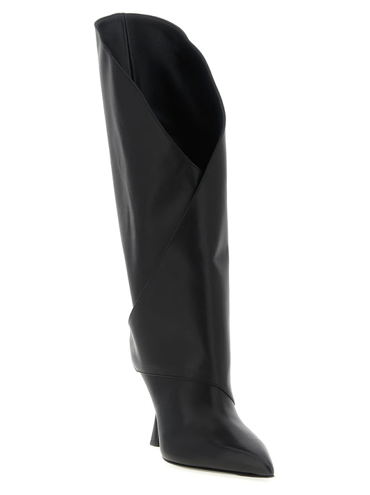 Botas Balmain negras de piel de becerro por encima de la rodilla
