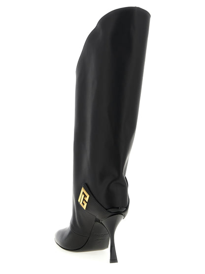 Botas Balmain negras de piel de becerro por encima de la rodilla