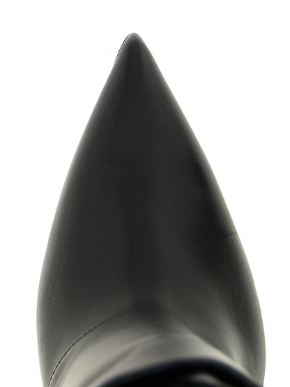 Botas Balmain negras de piel de becerro por encima de la rodilla