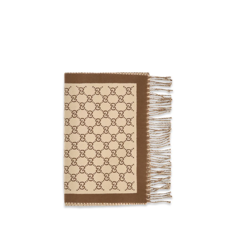 Gucci Pañuelo Lana Merino Beige Diseño Oves Aries
