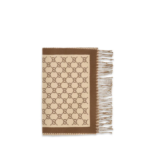 Gucci Pañuelo Lana Merino Beige Diseño Oves Aries
