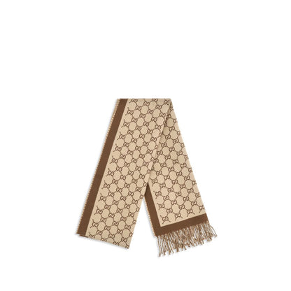 Gucci Pañuelo Lana Merino Beige Diseño Oves Aries