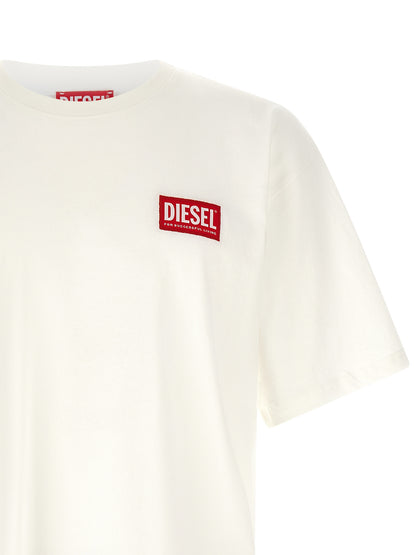 Camiseta Diesel De Algodón Blanco Para Ropa Deportiva Casual