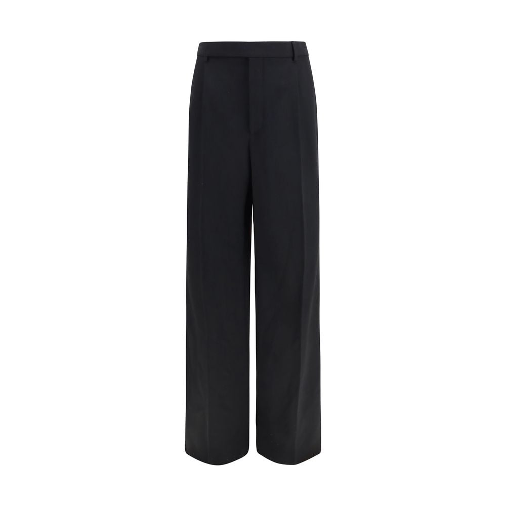 Pantalon habillé en laine noir Saint Laurent - Coupe regular