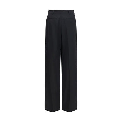 Pantalon habillé en laine noir Saint Laurent - Coupe regular