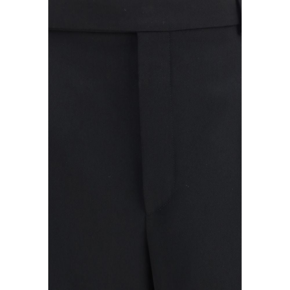 Pantalon habillé en laine noir Saint Laurent - Coupe regular