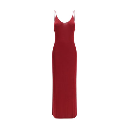 Robe de cocktail Saint Laurent en viscose bordeaux