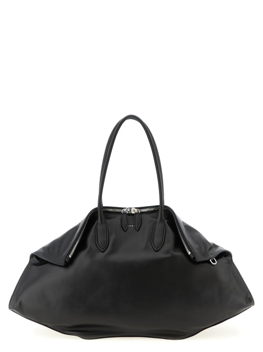 Alexander McQueen Bolso de Hombro de Piel de Becerro Negra