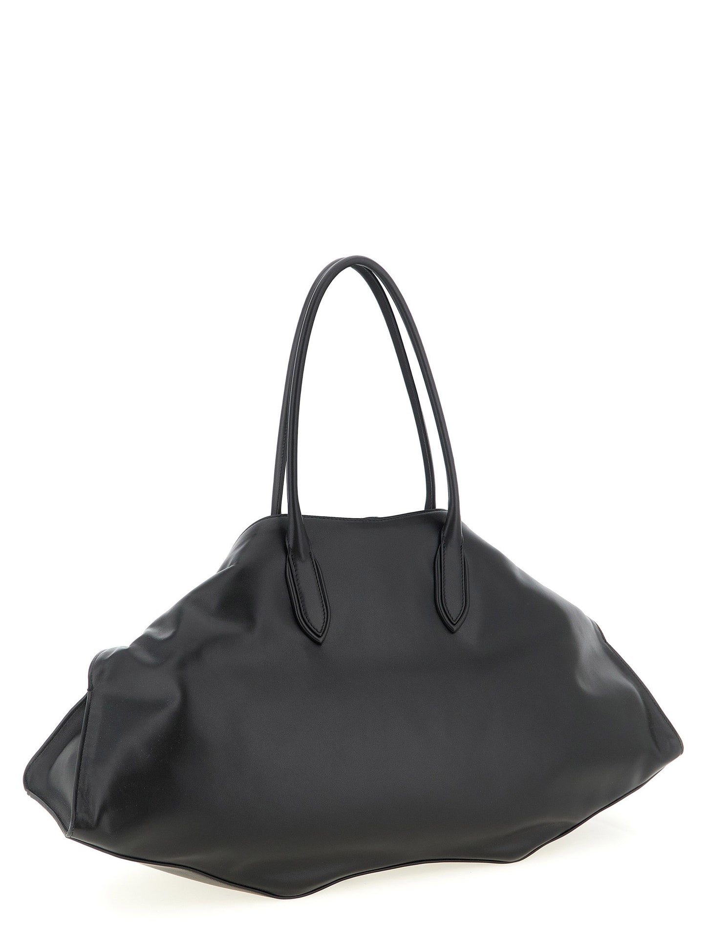 Alexander McQueen Bolso de Hombro de Piel de Becerro Negra