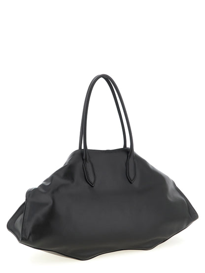 Alexander McQueen Bolso de Hombro de Piel de Becerro Negra