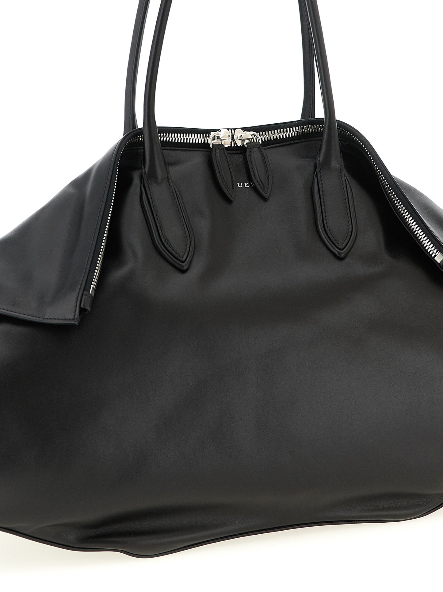 Alexander McQueen Bolso de Hombro de Piel de Becerro Negra