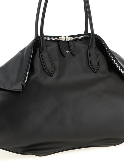 Alexander McQueen Bolso de Hombro de Piel de Becerro Negra