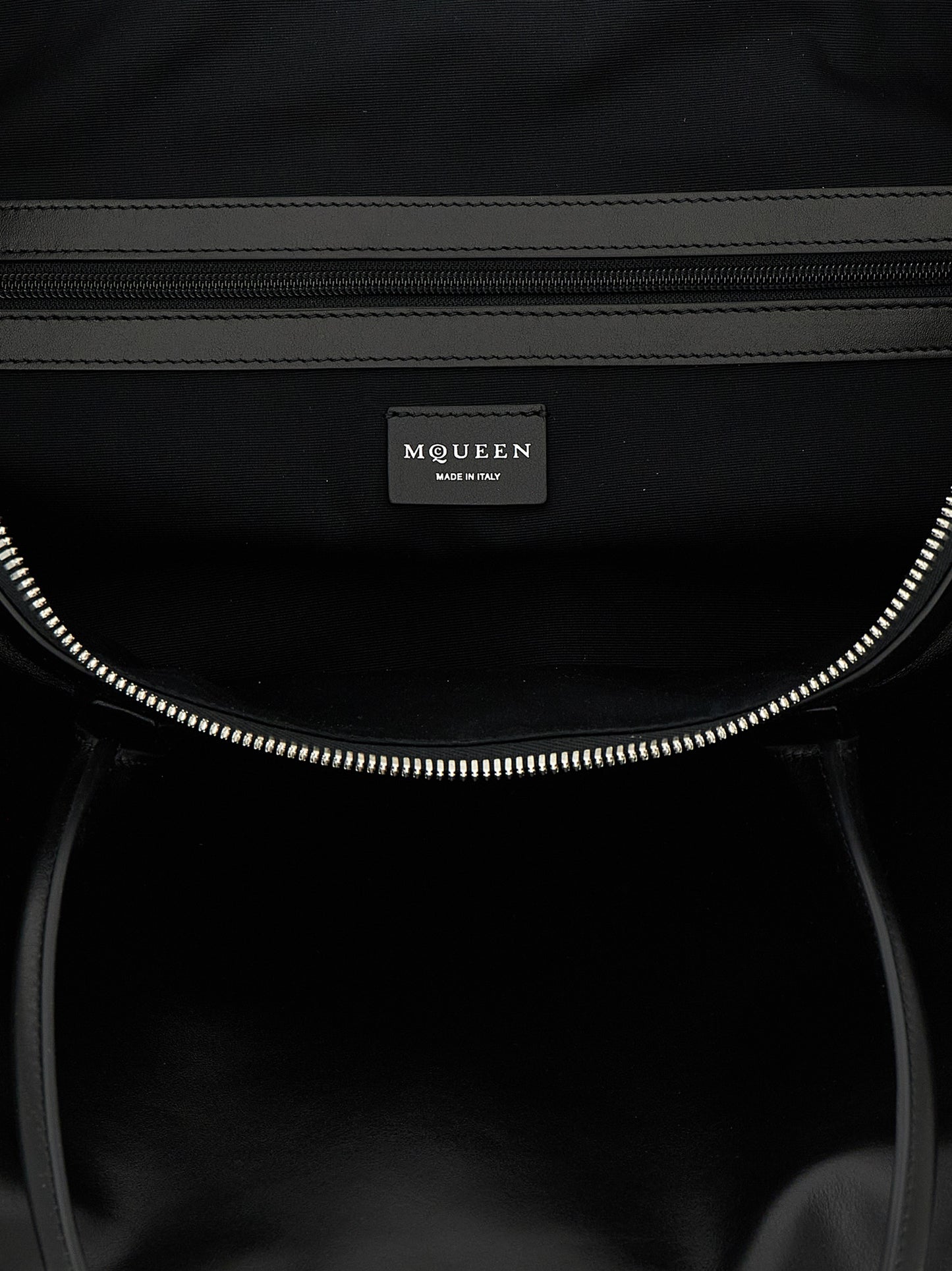 Alexander McQueen Bolso de Hombro de Piel de Becerro Negra