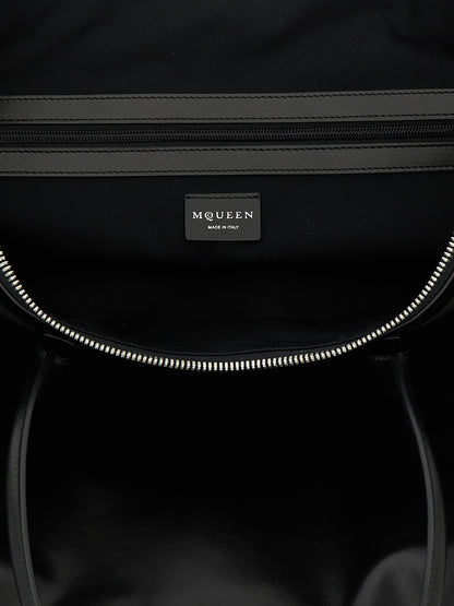 Alexander McQueen Bolso de Hombro de Piel de Becerro Negra