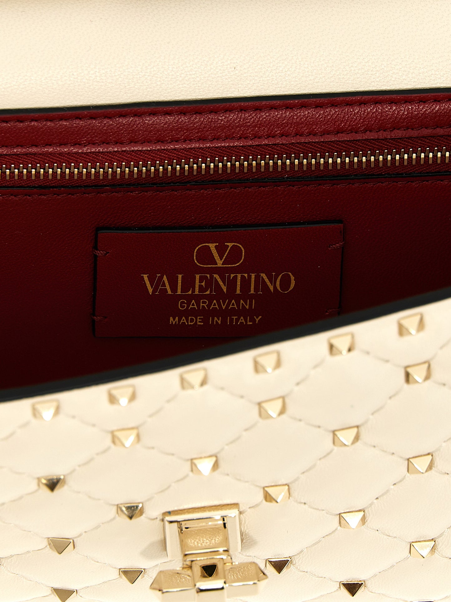 Bolso de Hombro Valentino Garavani Blanco de Piel de Cordero