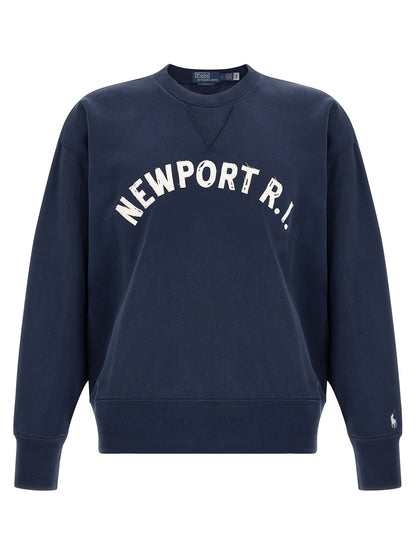 Sweat-shirt en coton bleu modèle classique Polo Ralph Lauren