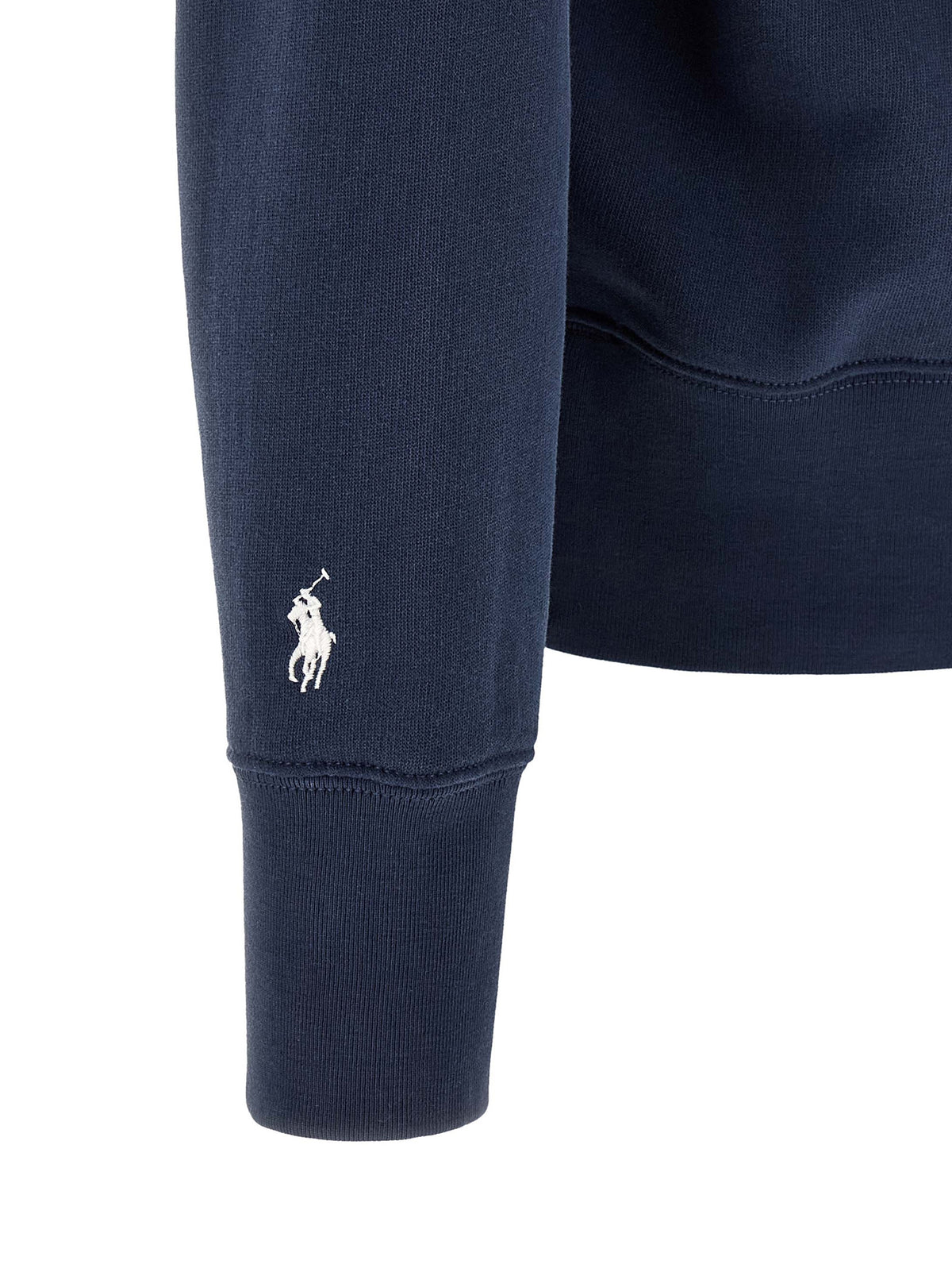 Sweat-shirt en coton bleu modèle classique Polo Ralph Lauren
