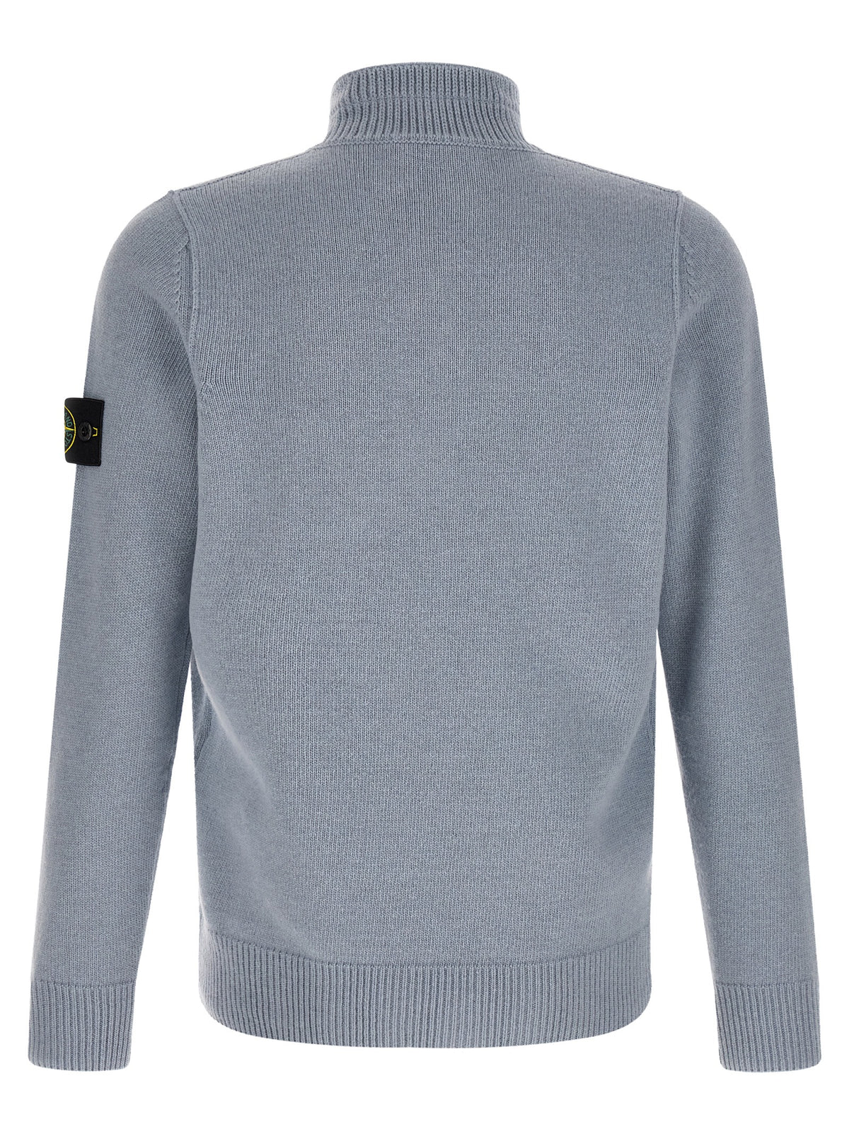 Cardigan Stone Island en Laine Vierge Bleue Modèle 5100040