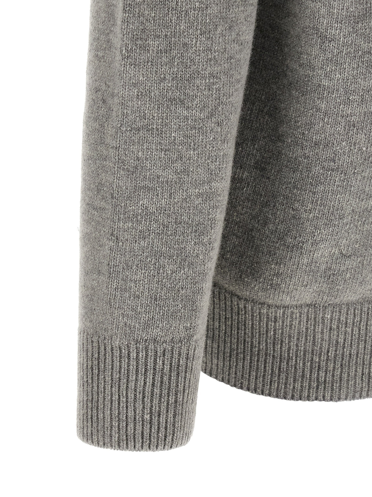Cárdigan Stone Island de Lana Virgen Gris Mélange
