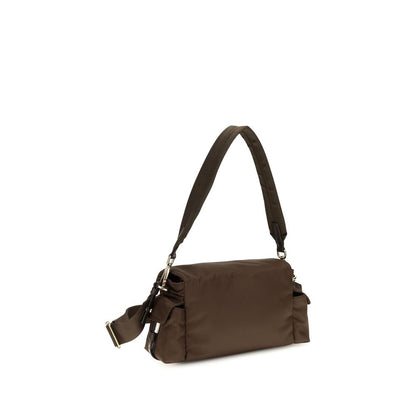 Bolso de hombro Prada de poliamida reciclada marrón