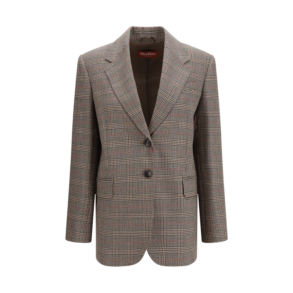 Blazer Max Mara Aries Oves de lana marrón