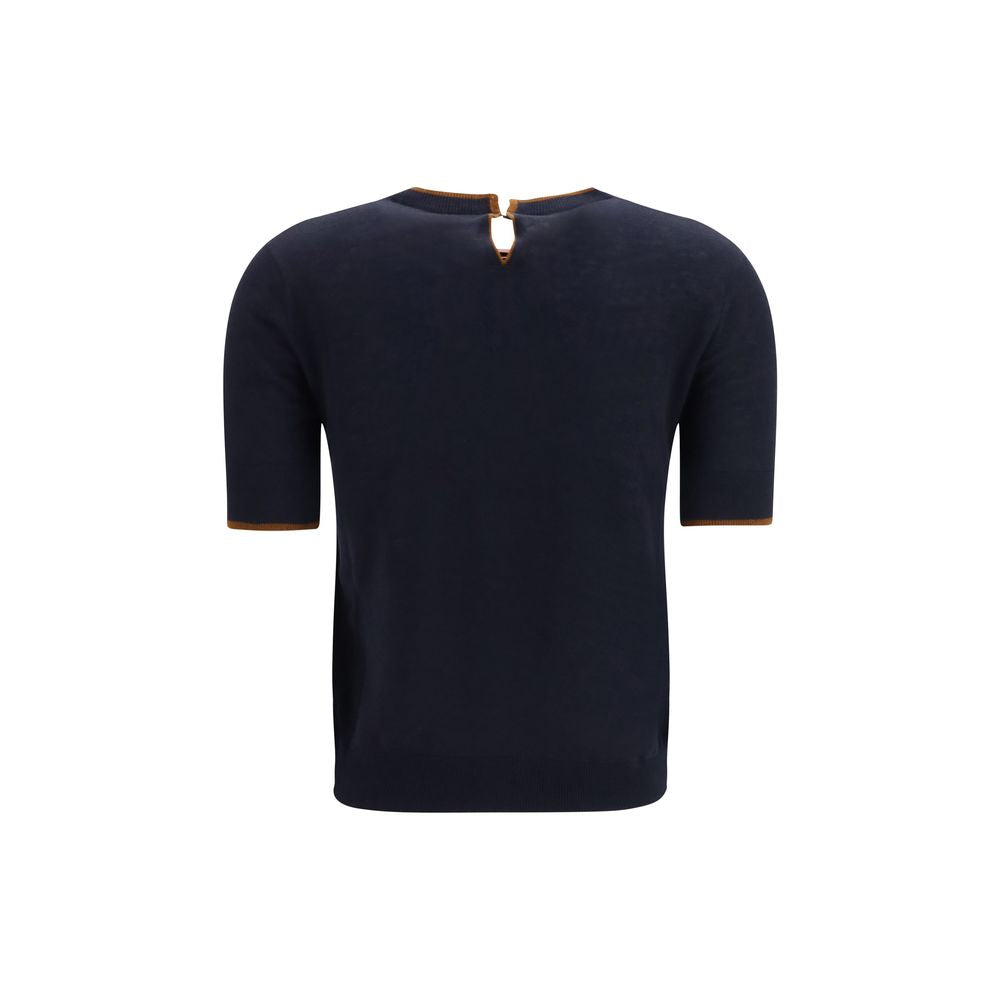 Camiseta de seda azul Max Mara