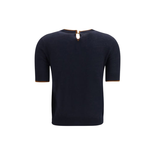 Camiseta de seda azul Max Mara