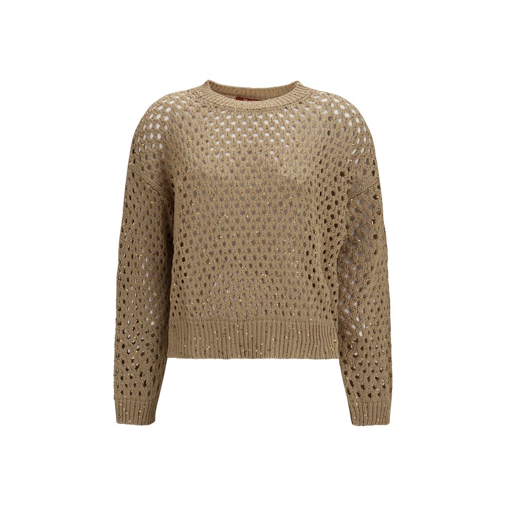 Sudadera de algodón beige Max Mara