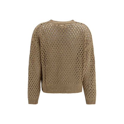 Sudadera de algodón beige Max Mara