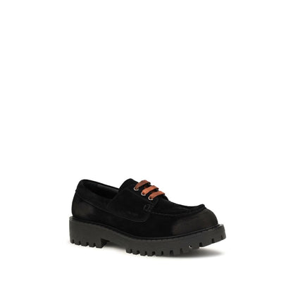 Mocasines Slip On De Gamuza Negra De La Colección Prada