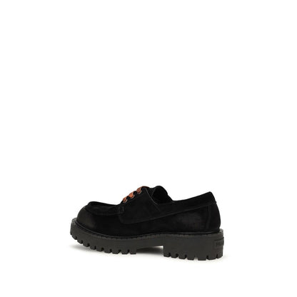 Mocasines Slip On De Gamuza Negra De La Colección Prada