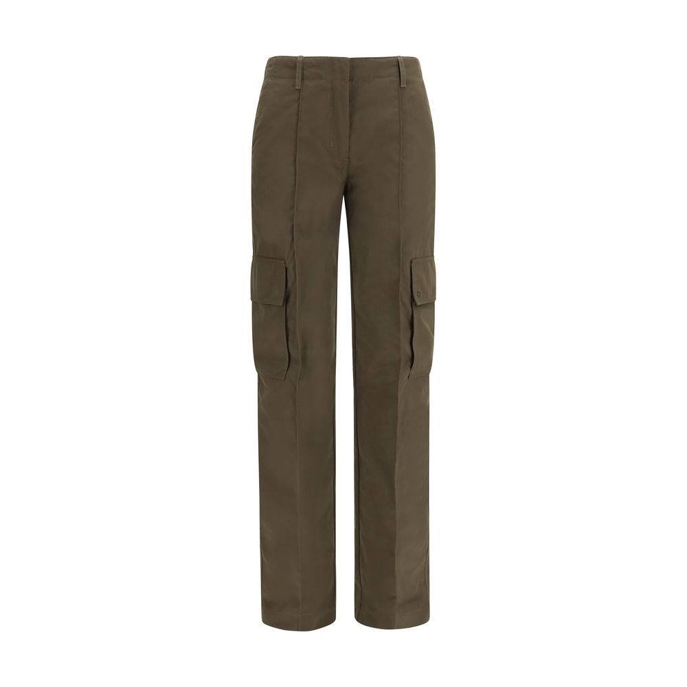Burberry Bicolor Cotton Cargo Trousers With Regular Fit