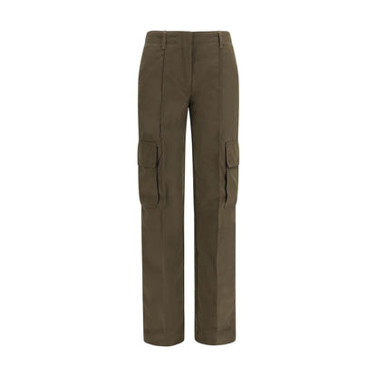 Burberry Bicolor Cotton Cargo Trousers With Regular Fit
