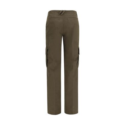 Burberry Bicolor Cotton Cargo Trousers With Regular Fit