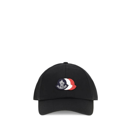 Gorra de algodón negra Moncler (Gorra de béisbol)