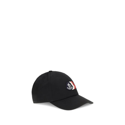 Gorra de algodón negra Moncler (Gorra de béisbol)