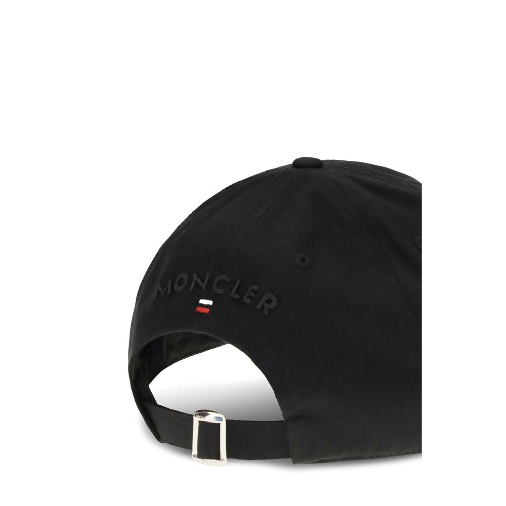 Gorra de algodón negra Moncler (Gorra de béisbol)