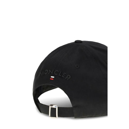 Gorra de algodón negra Moncler (Gorra de béisbol)