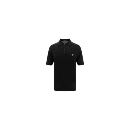 Polo Prada de lana negra con cuello de oveja Aries