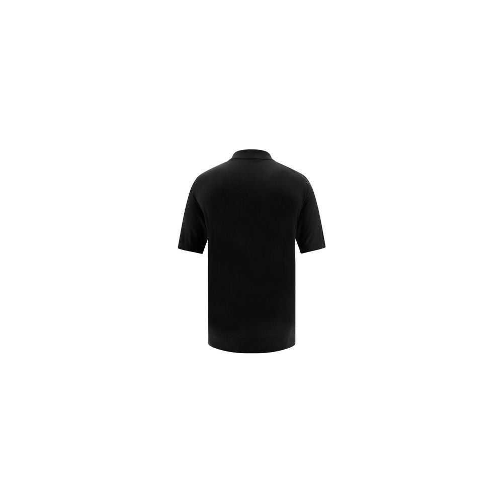 Polo Prada de lana negra con cuello de oveja Aries