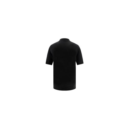 Polo Prada de lana negra con cuello de oveja Aries